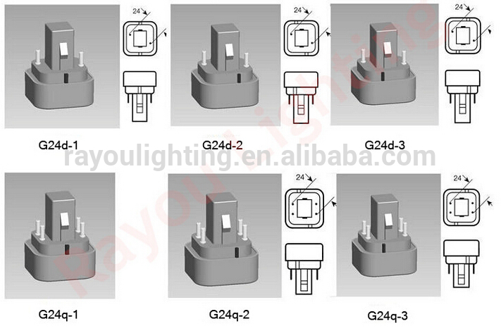 new g24 pl led light compatible with ballast, 9w g23 led pl lamp for pl