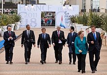 Los mandatarios en la 37ª Cumbre del G8 en Deauville, Francia (2011).