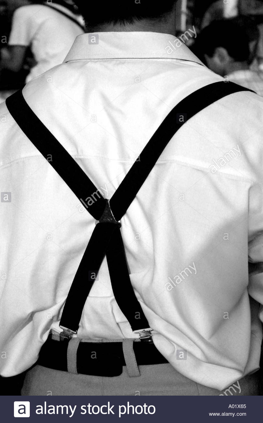 RSC0208 Man fashion Gallies Man in Black Braces and white shirt Bombay now  Mumbai Maharastra India