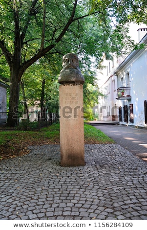 Vilnius, Lithuania - July 26, 2018 - Monument of the Talmudist, halakhist  and