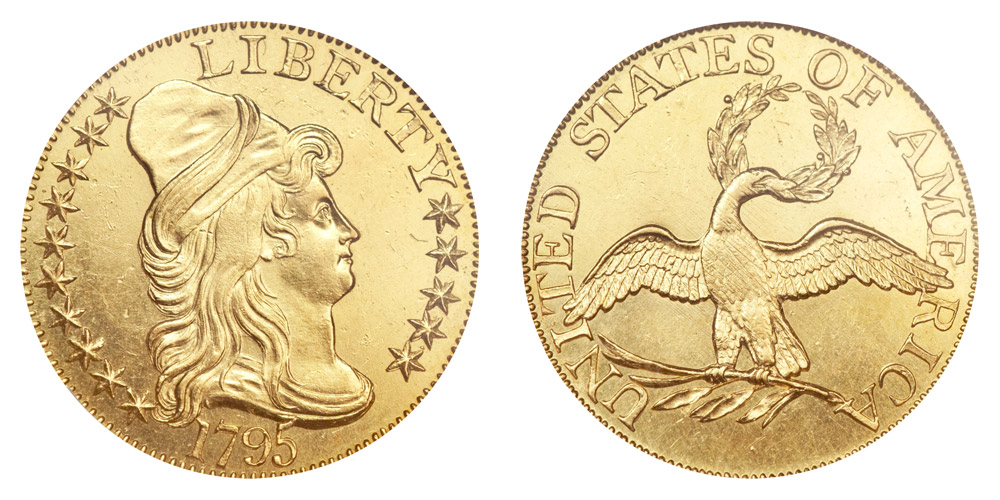 1795 Small Eagle - Turban Head $5 Gold Half Eagle - Five Dollars