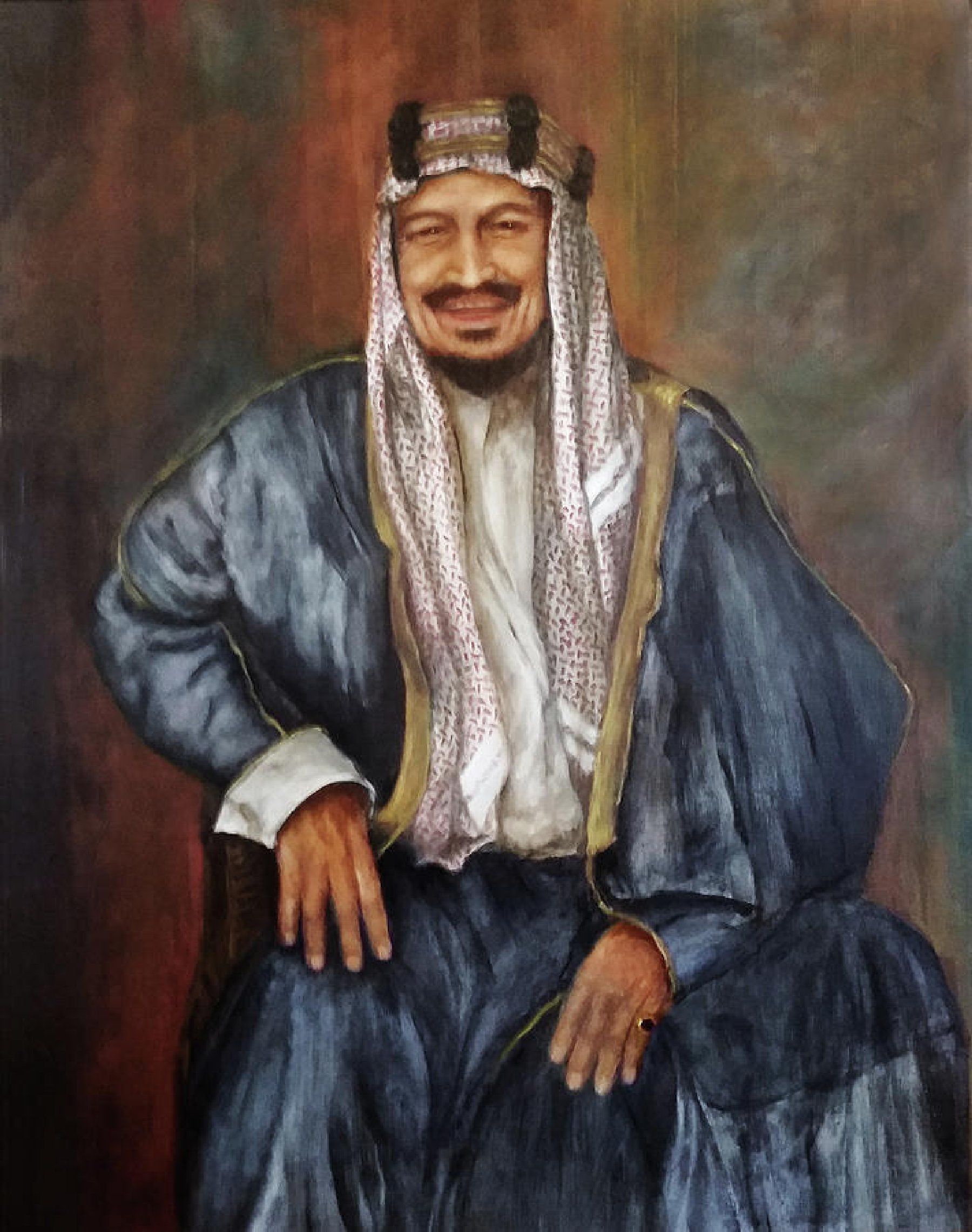 Abdulaziz Ibn Saud Painting by Sylvia Castellanos