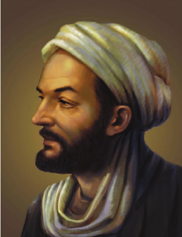 Portrait of ibn Sina or Avicenna (980–1037 CE).