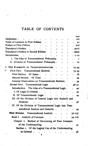 Original Table of Contents or First Page