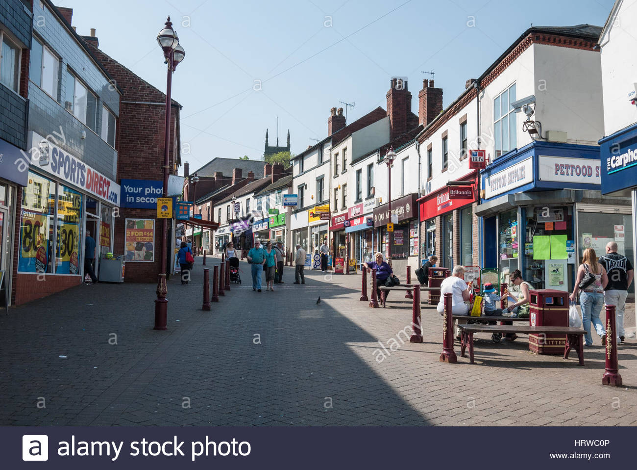 Shops in Bath Street, Ilkeston, Derbyshire, England. UK.