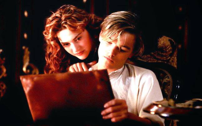 Kate Winslet and Leonardo DiCaprio in a still from Titanic