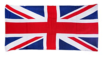 British Union Jack Flag Beach Towel 60 x 30 England by Things2Die4