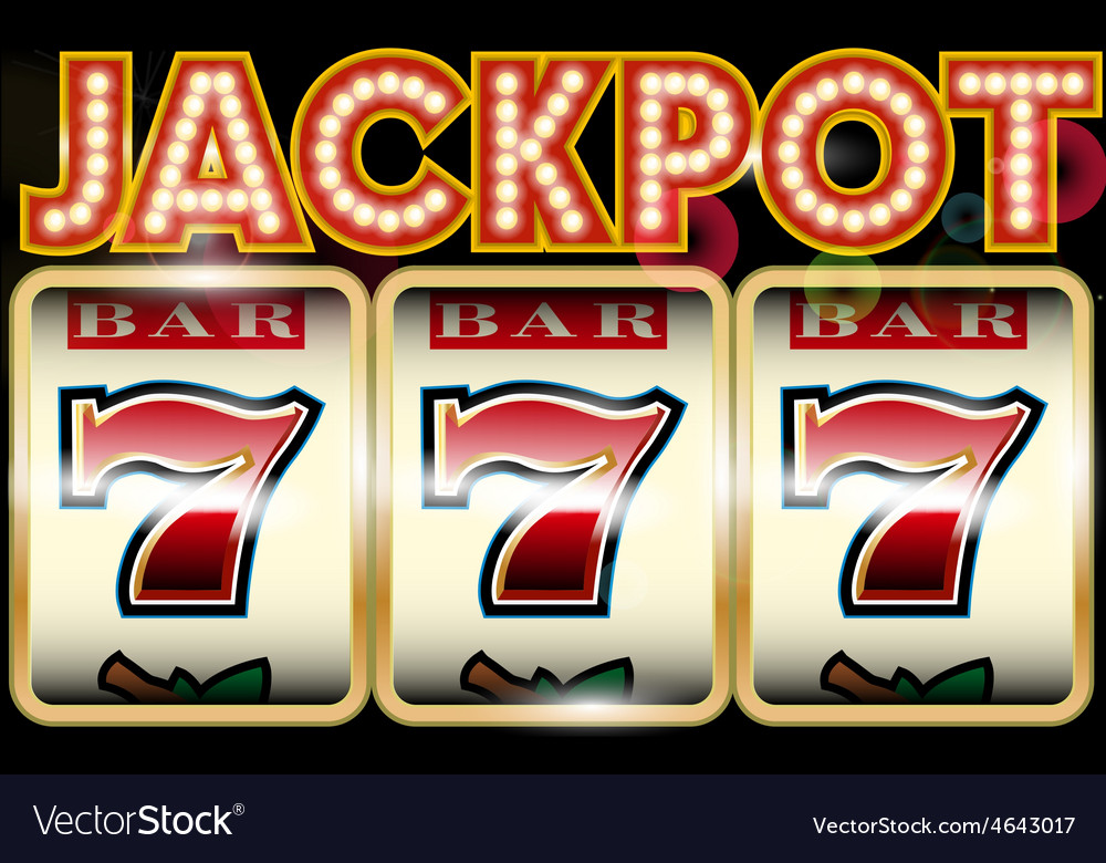 Lucky seven jackpot vector image