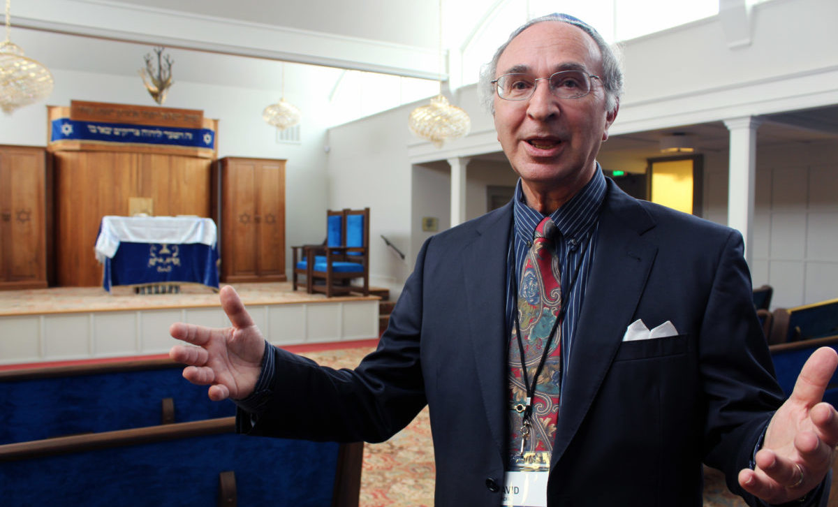 In the renovated sanctuary, David Ovadia speaks with pride about the  realization of his vision