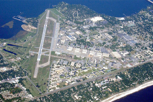 Aerial view of Keesler, 2002. (U.S. Air Force photo)