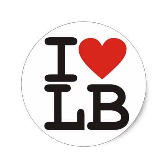 I Love LB Sticker