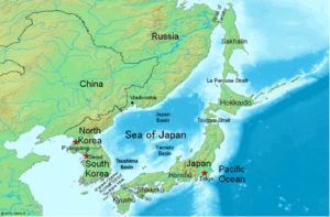 Sea of Japan, Hokkaido, Sakhalin. La Pérouse Strait
