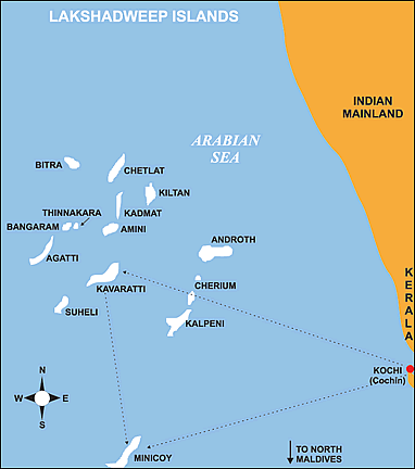 Laccadive Islands VU7KP Map